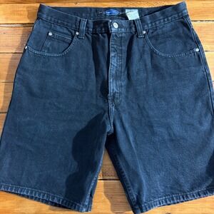 Vintage Anchor Blue Denim Shorts Men 36 (Fits 35x9) Black Relaxed Jorts 90s Y2K